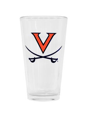 16oz Mixing Glass with V and Crossed Sabers
