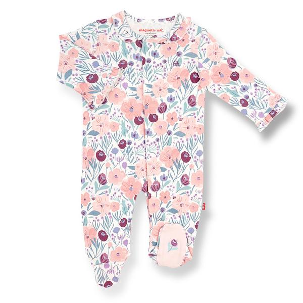 Organic Cotton Magnetic Footie - Mayfair