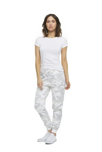 White Camo Charlie Joggers by Lazy Pants