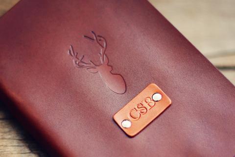 Custom Leather Journal, Deer