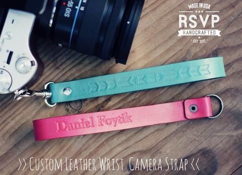 Custom Leather Camera Strap, Wrist Strap