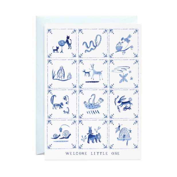 Welcome Little One Delft Tiles