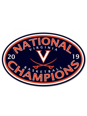 2019 National Champions Navy Oval Decal