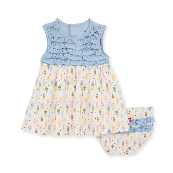 Magnetic Dress and Diaper Cover - Ice Ice Cream Baby