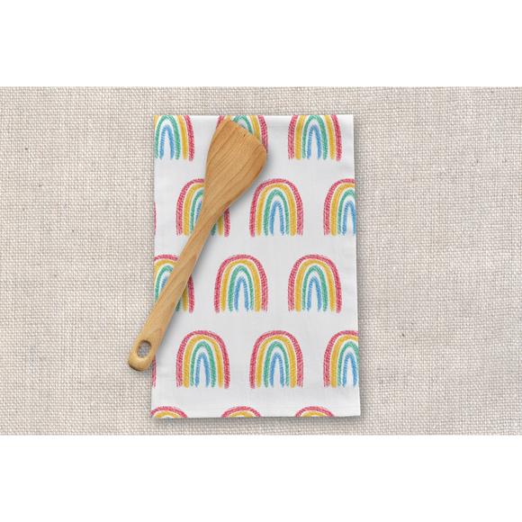 Rebecca Jane Woolbright Tea Towel - Bring the Rainbows