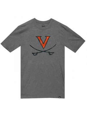 47 Brand Gray TriBlend V and Crossed Sabers T-Shirt