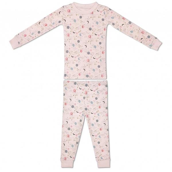 Organic Cotton Pajamas - Pink Moons & Stars