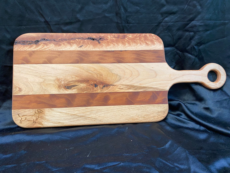 Pecan and Maple with Handle Serving Board