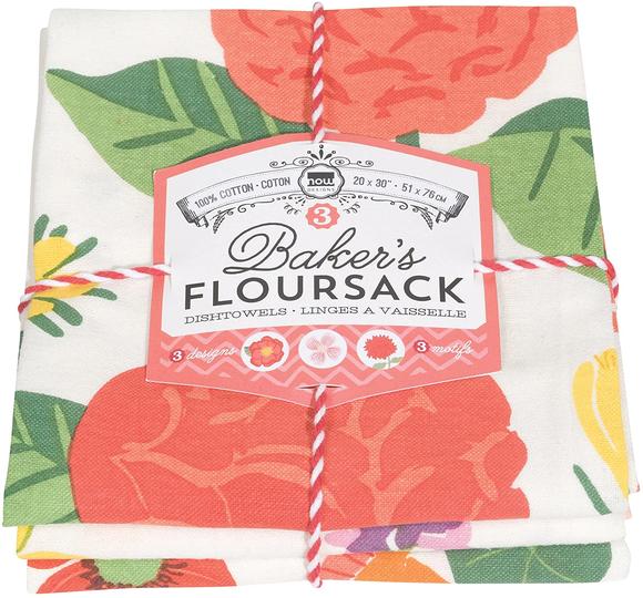 Now Designs Baker's Floursack - Flowers of the Month
