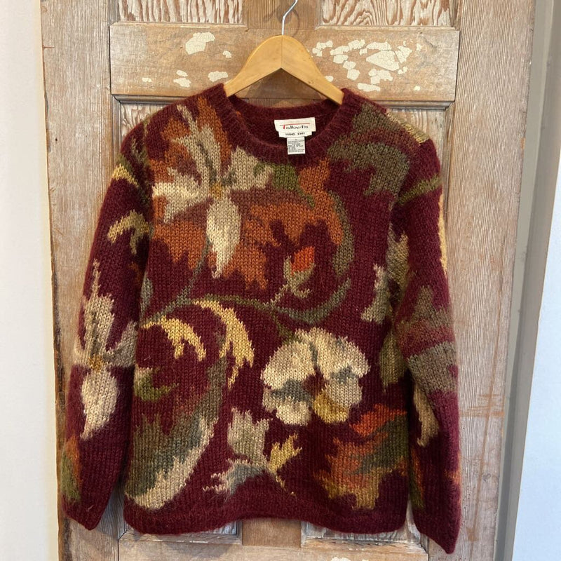 Floral Hand Knit Sweater