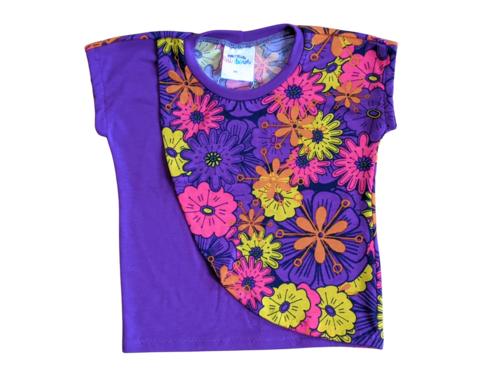 4T - Carol Top - Bright Purple Floral (Ready to Ship)