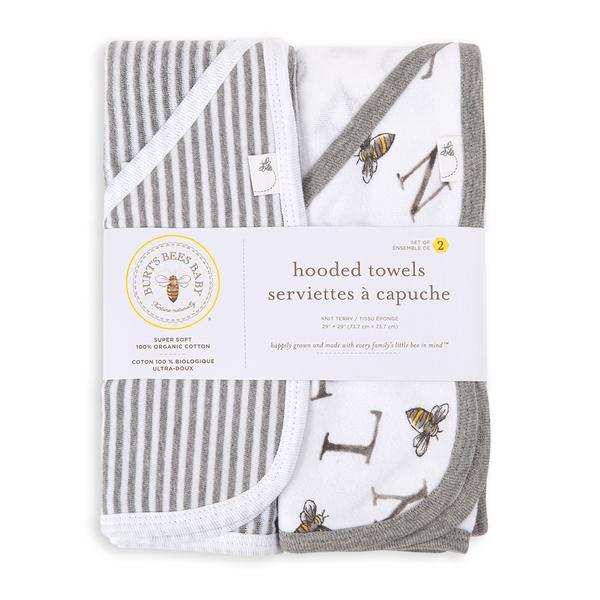 A-Bee-C Organic Hooded 2 Pack Towels