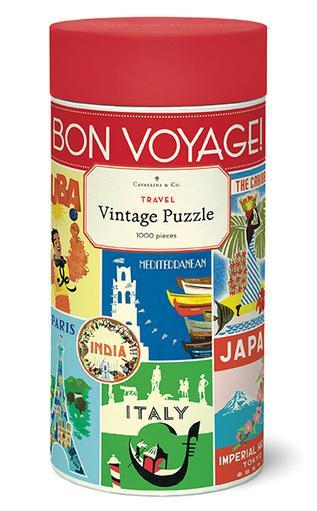 Cavallini & Co. 1000 Piece Vintage Puzzle - Travel