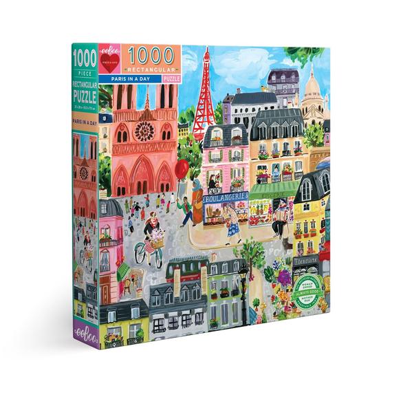 eeBoo Paris in a Day 1000+ Piece Puzzle