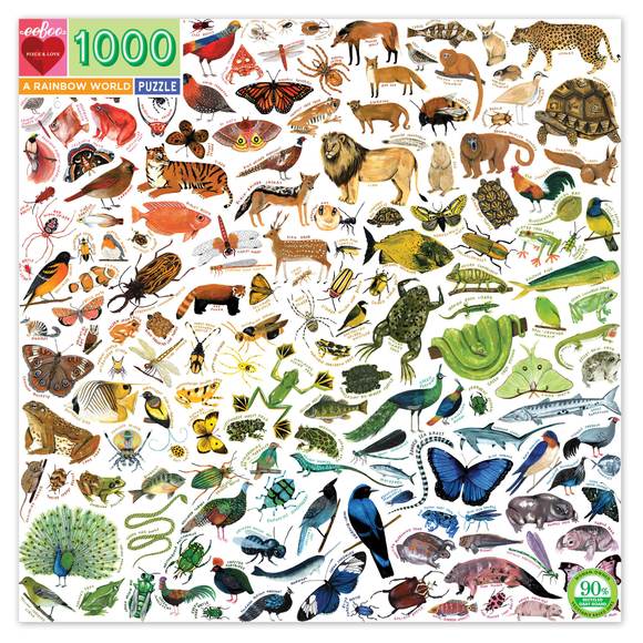 eeBoo Rainbow World 1000 Piece Puzzle