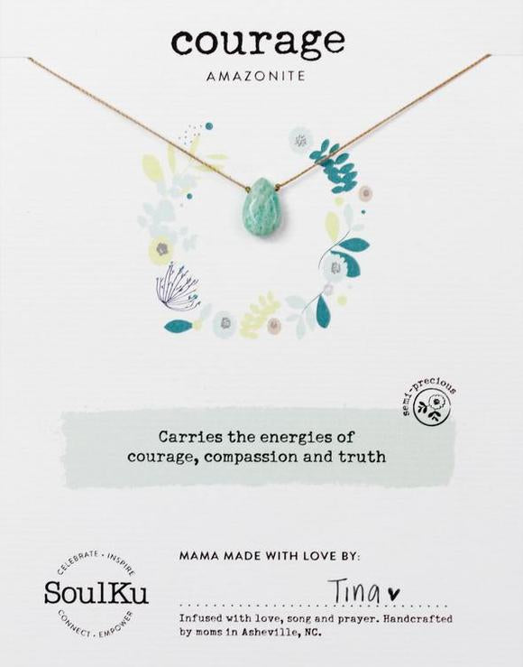 Soulku - Amazonite Soul-Full of Light Necklace for Courage