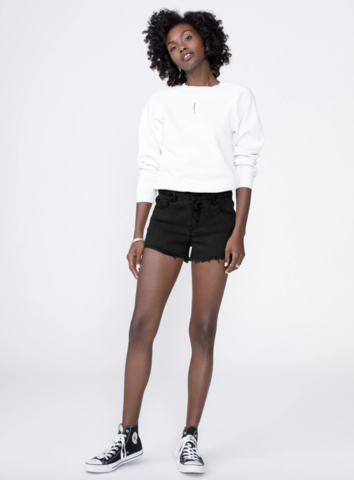 Unpublished 'Stella' High Waist Black Denim Shorts