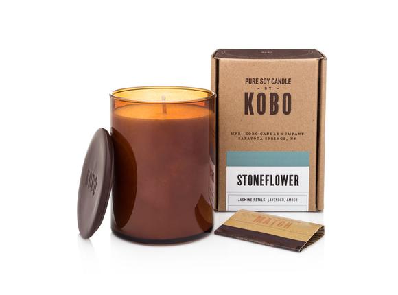 Kobo Woodblock Collection Candle - Stoneflower