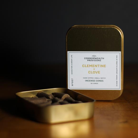 Commonwealth Provisions Incense Cones - Clementine + Clove