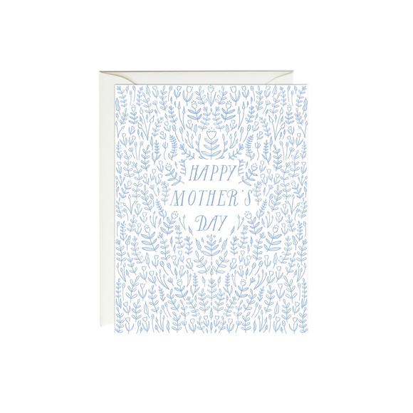 Paula & Waffle Card - Blue Tulips Mother's Day