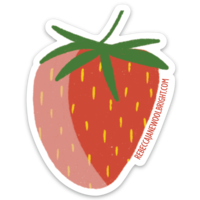 Rebecca Jane Woolbright Sticker- Succulent Strawberries