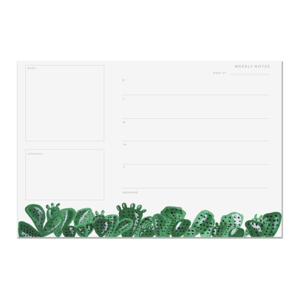 Pen & Pillar Notepad - Cactus