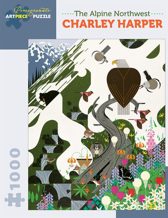 Charley Harper 1000 Piece Puzzle - The Alpine Northwest