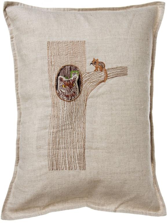 Coral & Tusk Pillow - Owl in Tree Pocket