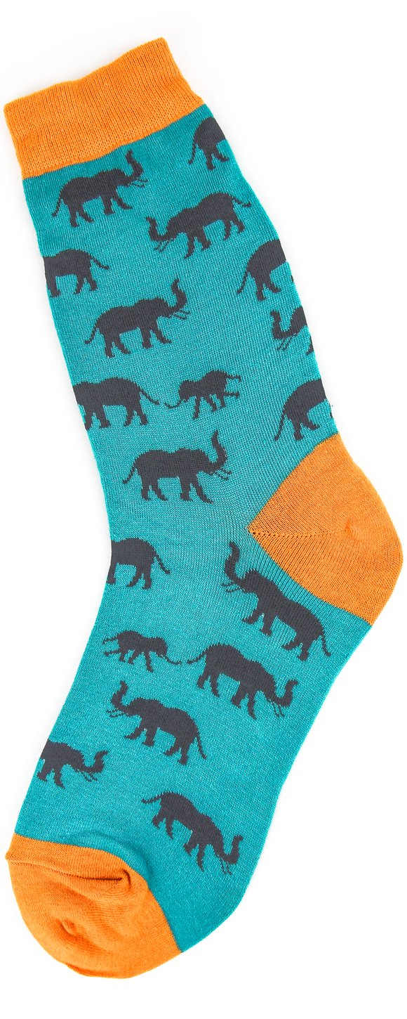 Foot Traffic Women's Socks - All Over Elephants