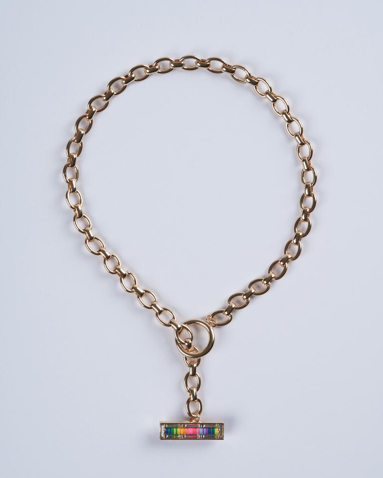 nevis toggle necklace - gold/brightside
