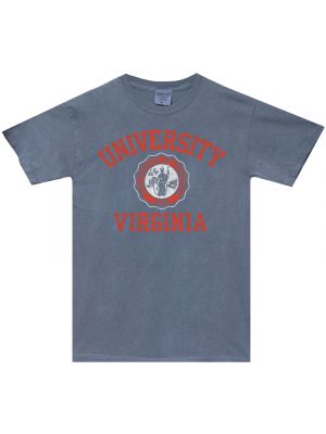 Garment Dyed Navy School Seal T-Shirt
