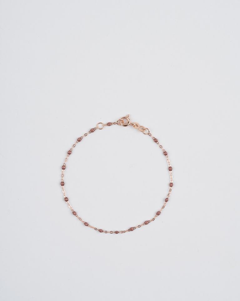 copper bead bracelet - rose gold