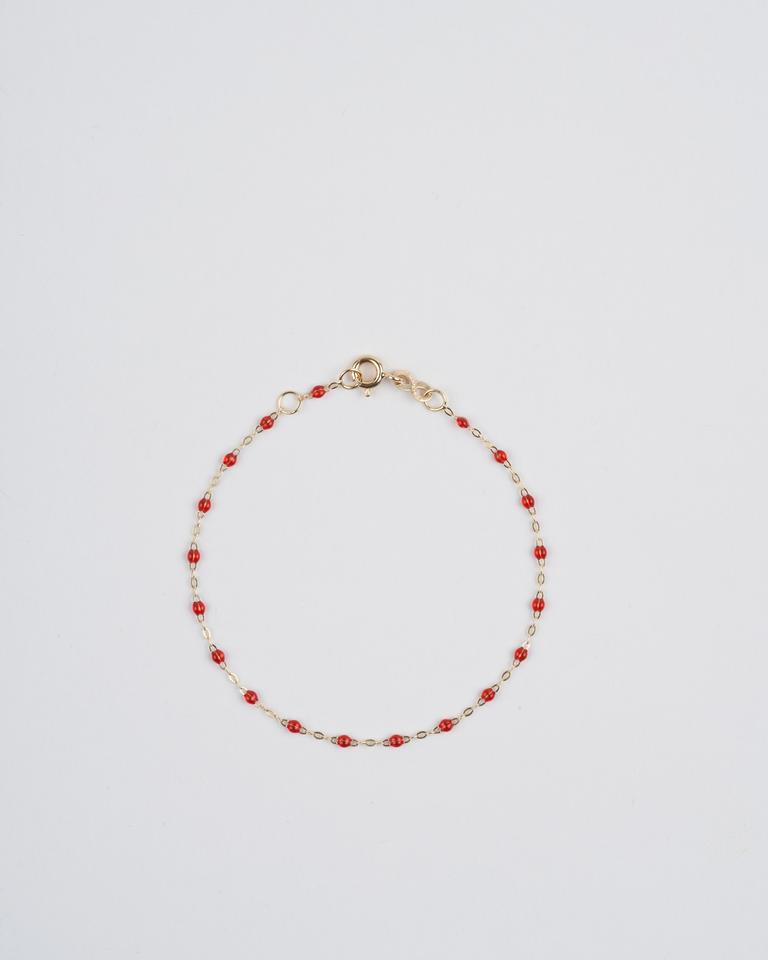 ruby bead bracelet - yellow gold