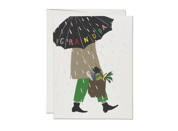 Red Cap Card - Grandpa's Umbrella Father's Day
