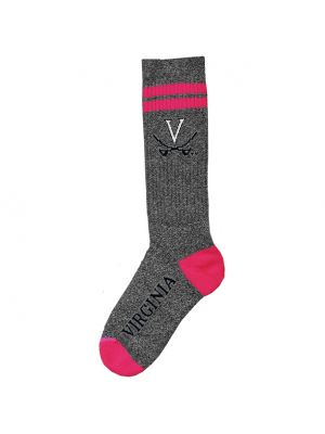 Gray and Pink Socks