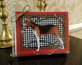 Fox Hound Note Cards, Hound,  Equestrian, Fox Hunting, Christmas Gift, Stocking Stuffer, Black Friday