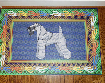 Kerry Blue Terrier Floor Mat Vinyl Mat, Christmas Gift Black Friday Sale