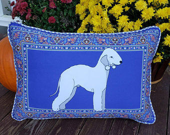 Bedlington Terrier, Decorative Lumbar Pillow, Pillow Cover, Black Friday