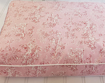 Dog Bed, Furniture for Dog or Cat, Washable Pet Bed, Pink Toile, Christmas Gift, Cyber Week Sale, Dog Gift