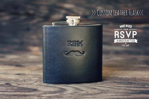 Custom Leather Flask