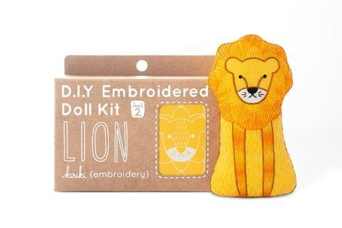 Kiriki Press Embroidery Kit - Lion