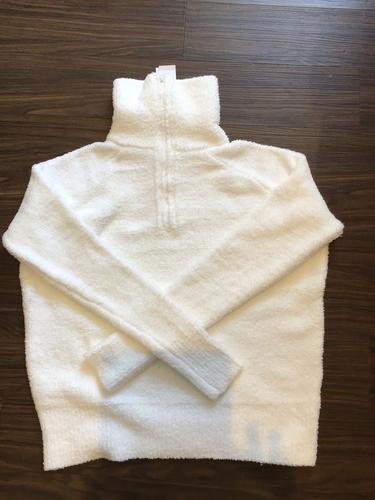 Half Zip Pullover in Bleached White by 525 America