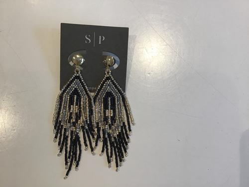 Dangle Earrings in Black by SoulPepper E125A
