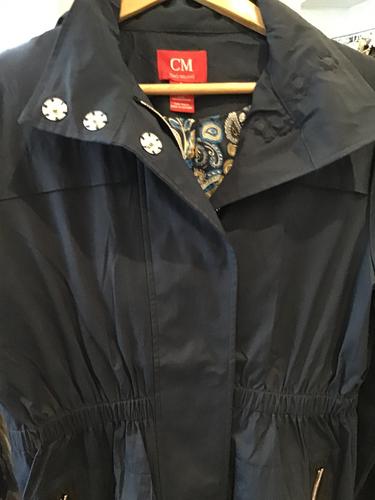 Tess Raincoat in Navy by Ciao Milano/Silver