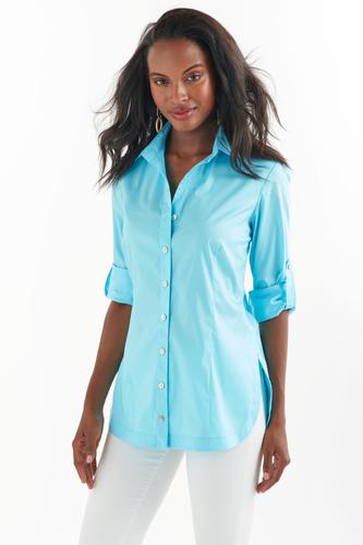 Joey Shirt in Turquoise by Finley