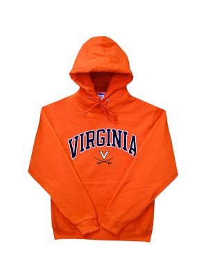 Jerzees Orange Arch Over V and Crossed Sabers Hooded Sweatshirt