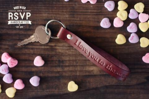 Personalized Keychain Leather, valentines day
