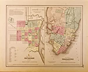 The City of Savannah, Georgia [and] The City of Charleston, South Carolina [two maps on one sheet]