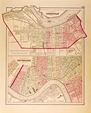 The City of Louisville, Kentucky [and] The City of New Orleans, Louisiana [two maps on one sheet]