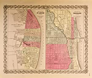 The City of St. Louis, Missouri [and] The City of Chicago, Illinois [two maps on one sheet]